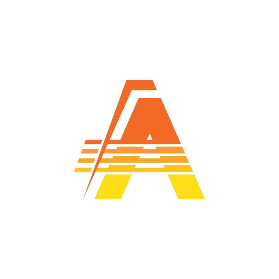 ein Brief Logo Vektor Symbol Illustration Design