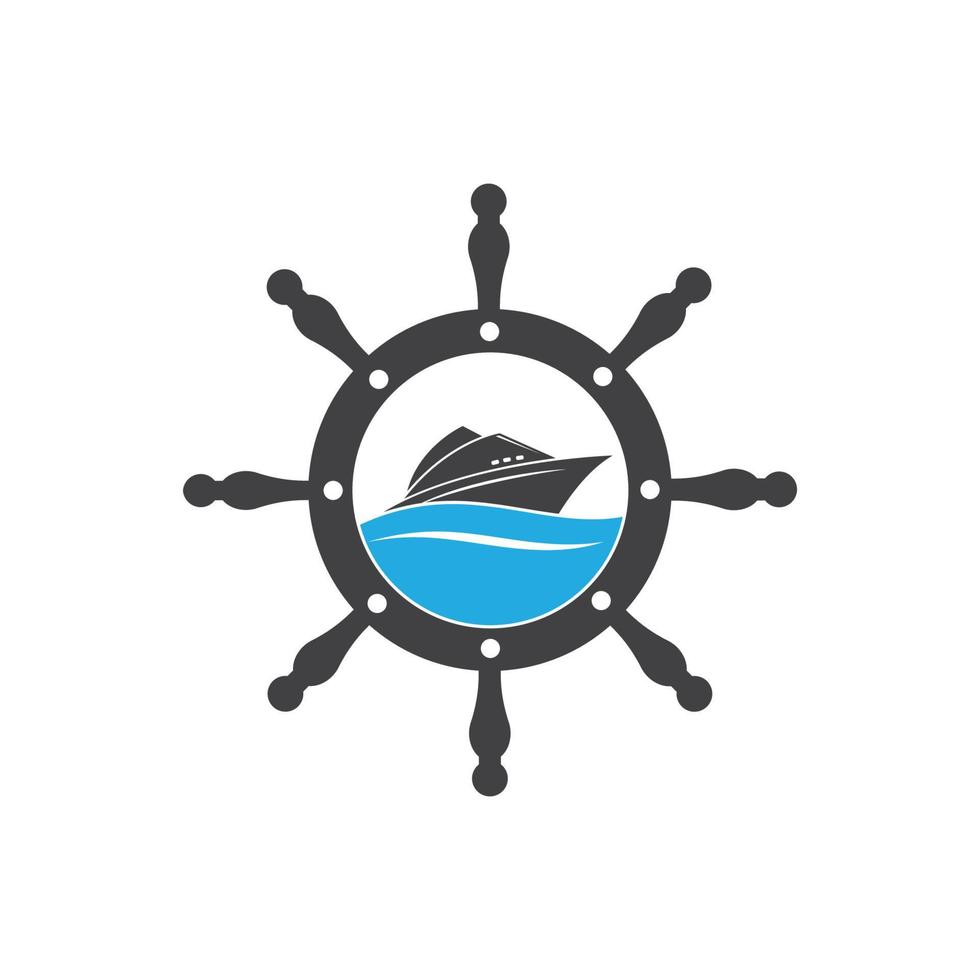 nautisk och havs ikon logotyp vektor illustration