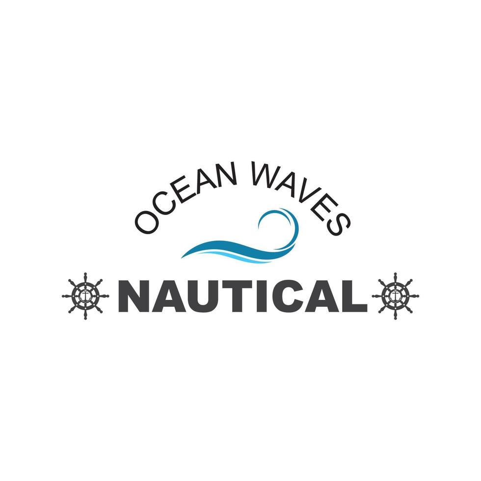 nautisk och havs ikon logotyp vektor illustration