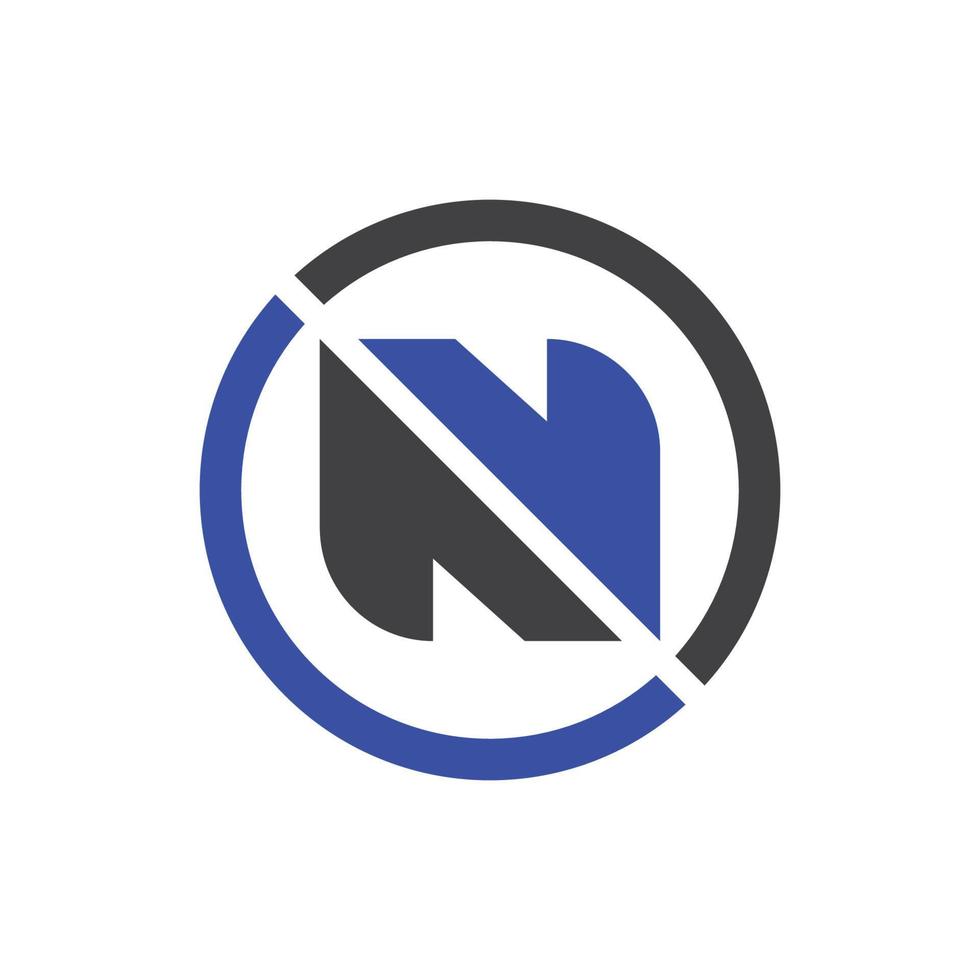 n Brief Logo Symbol Illustration Vektor