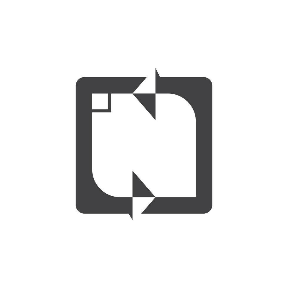 n Brief Logo Symbol Illustration Vektor