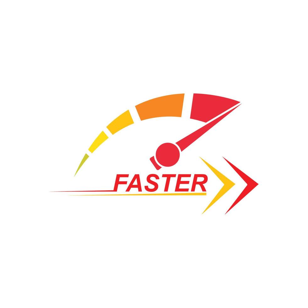 Logo-Symbol für schnellere Geschwindigkeit des Automobilrennkonzepts vektor