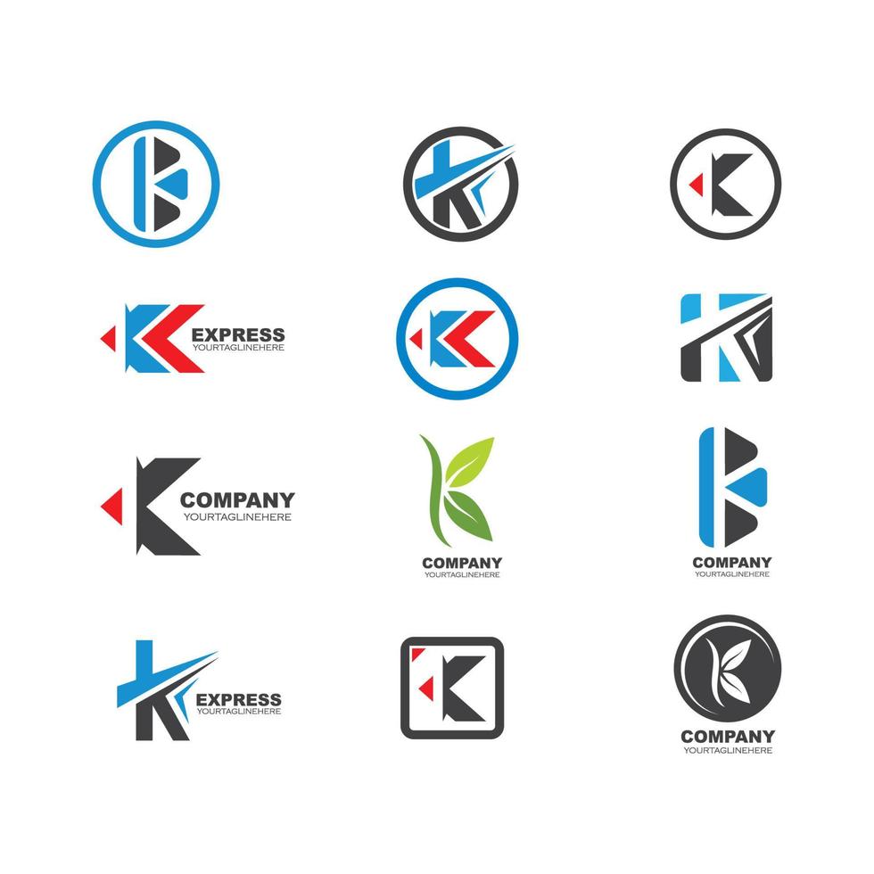 k Brief Logo Symbol Vektor Design