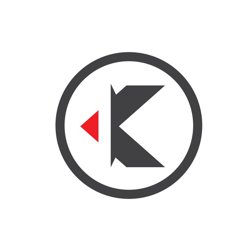 k Brief Symbol Logo Vektor Illustration