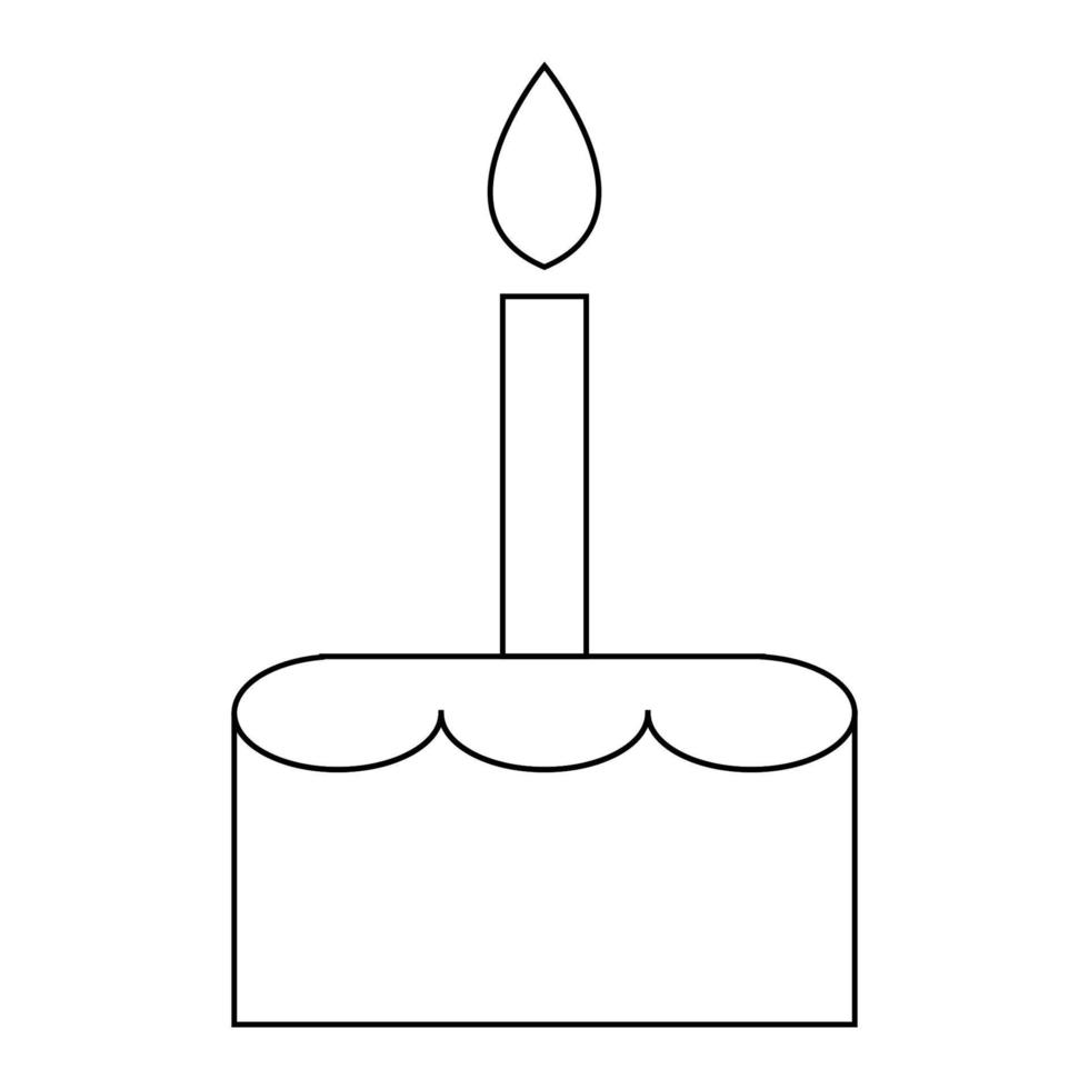 Geburtstagskuchen-Symbol vektor