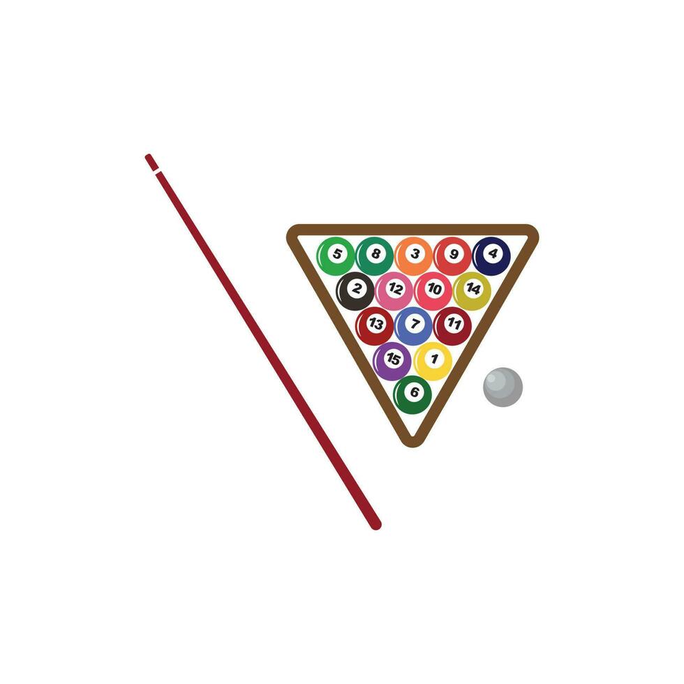 Billard- Bälle Symbol Vektor Illustration Design