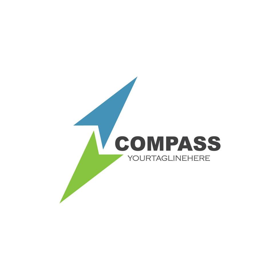 Kompass Pfeil Logo Vektor tempate Illustration