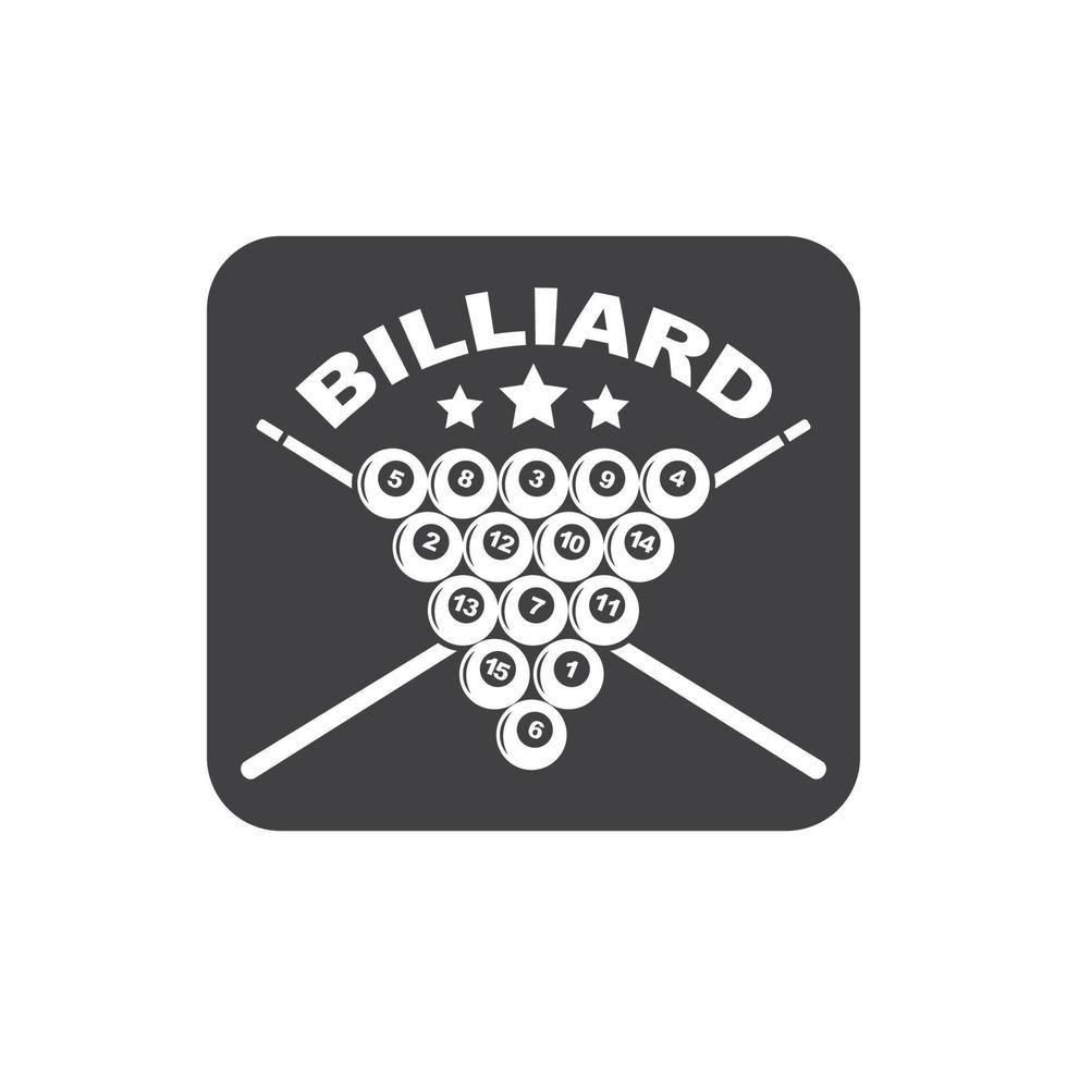 Billard- Bälle Symbol Vektor Illustration Design