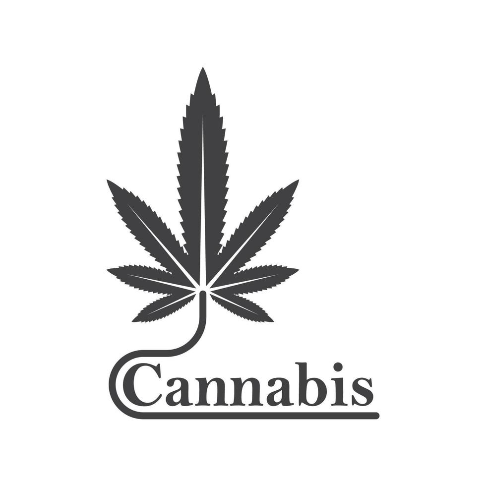 cannabis blad vektor ikon illustration design