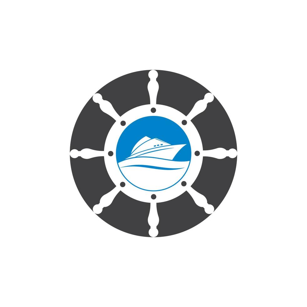 styrning fartyg vektor logotyp ikon av nautisk havs