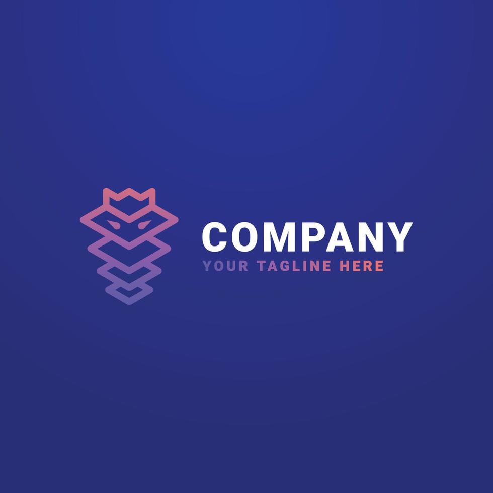 teknologi logotyp företag design vektor