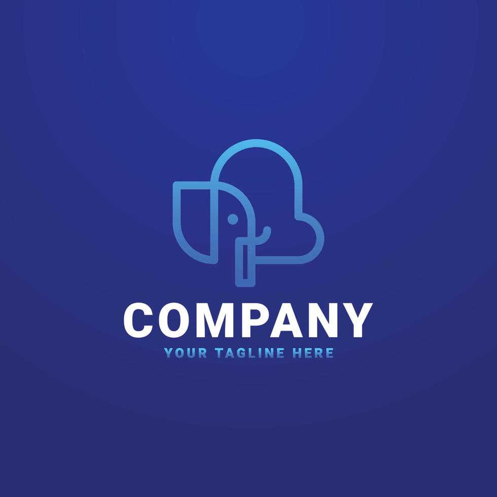 teknologi logotyp företag design vektor