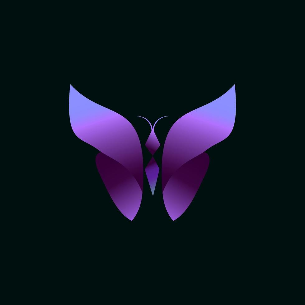 Schmetterling auf schwarz Hintergrund Vorlage, Design vektor