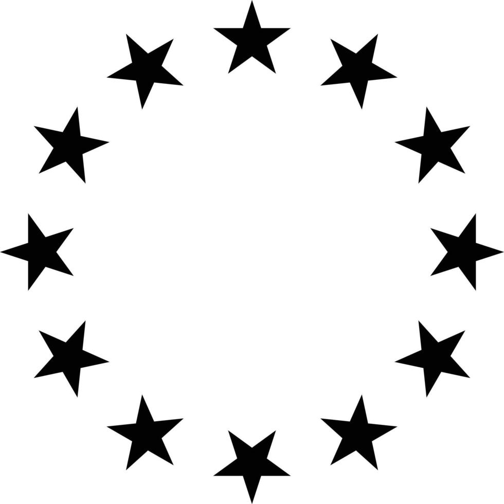 Sterne im Kreis Symbol Vektor Illustration