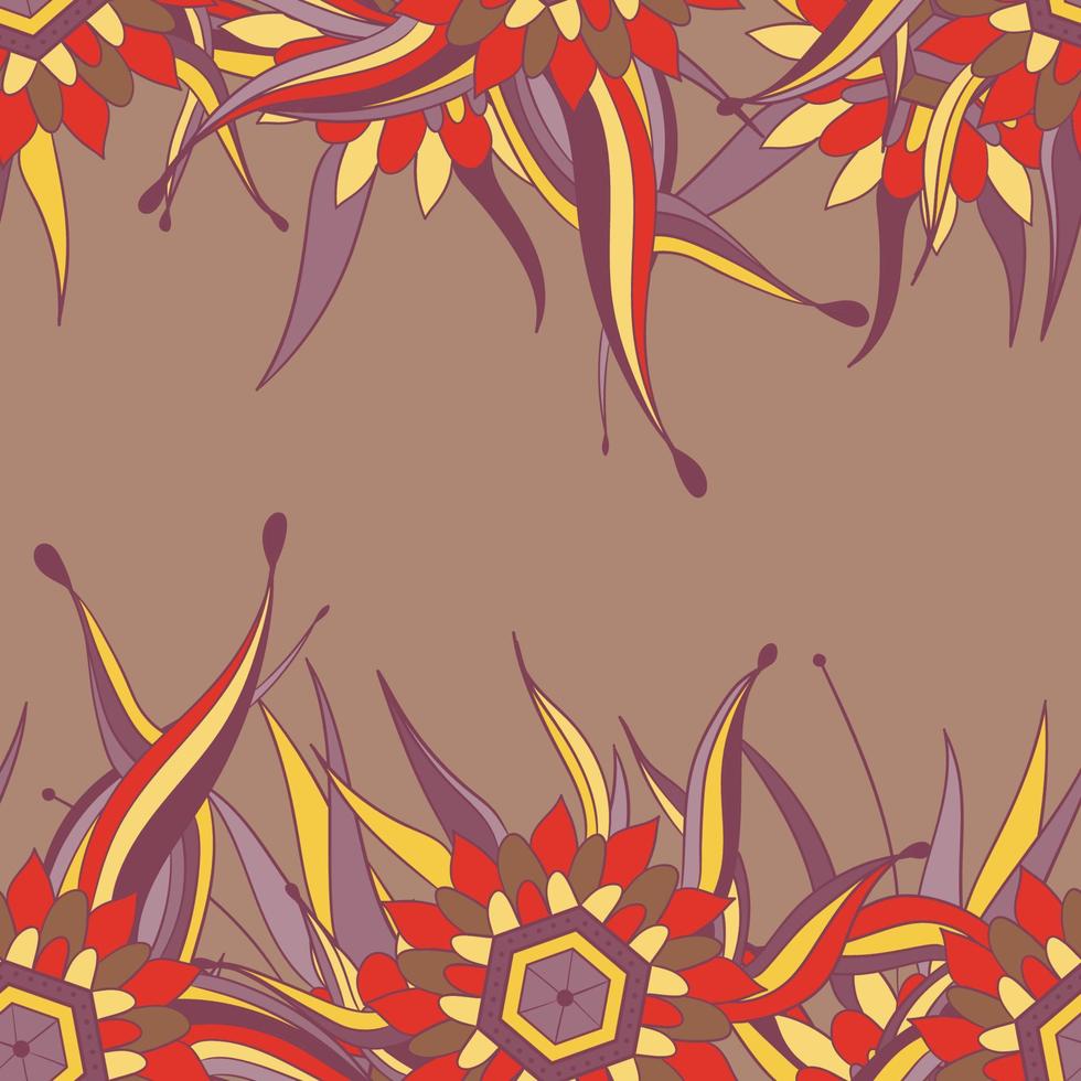 nahtloser Hintergrund mit fallenden Herbstblättern. Grußkarte für Ihr Design vektor