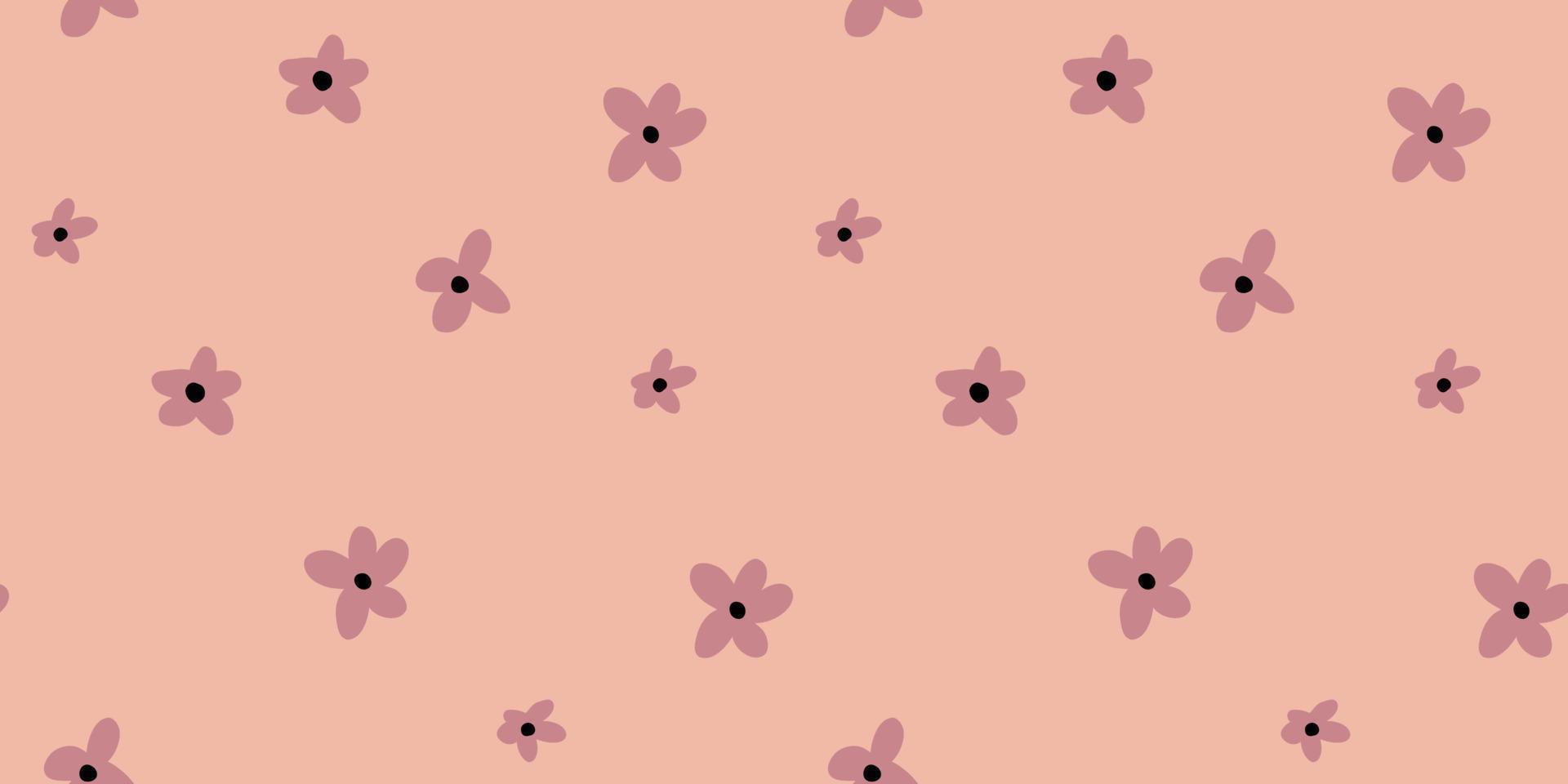 vår blommor mönster på beige bakgrund. vektor illustration