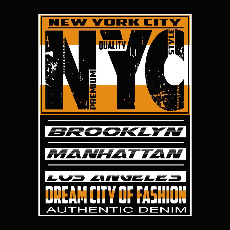 ny york, nyc text mall, logotyp vektor design