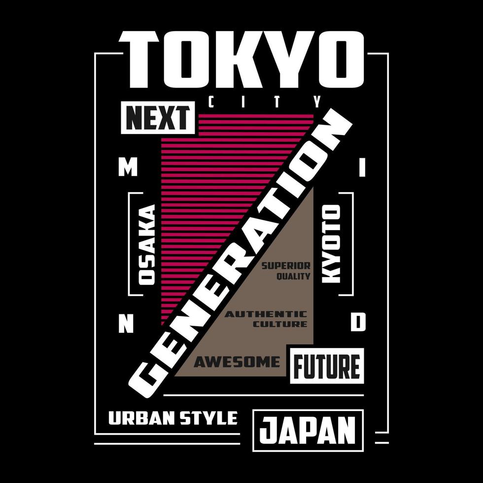 Vektor Tokyo Text Logo Typografie Design