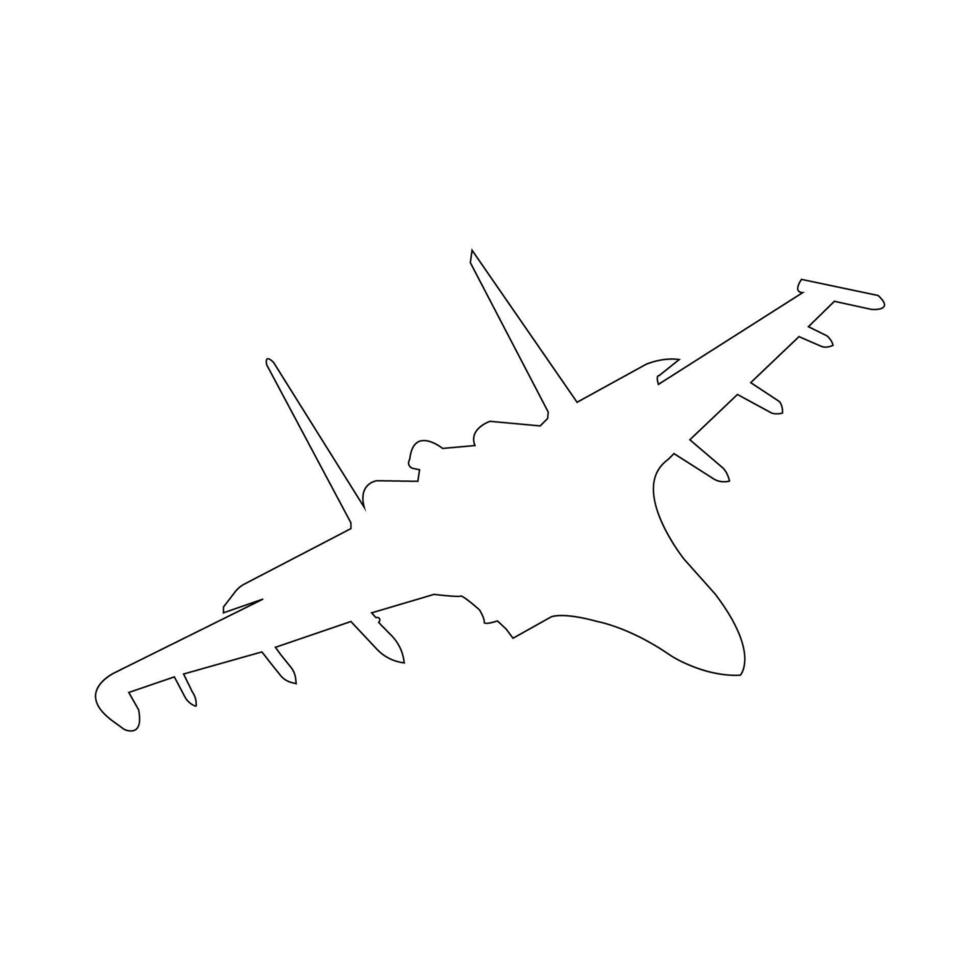 Kämpfer Flugzeug Symbol Vektor