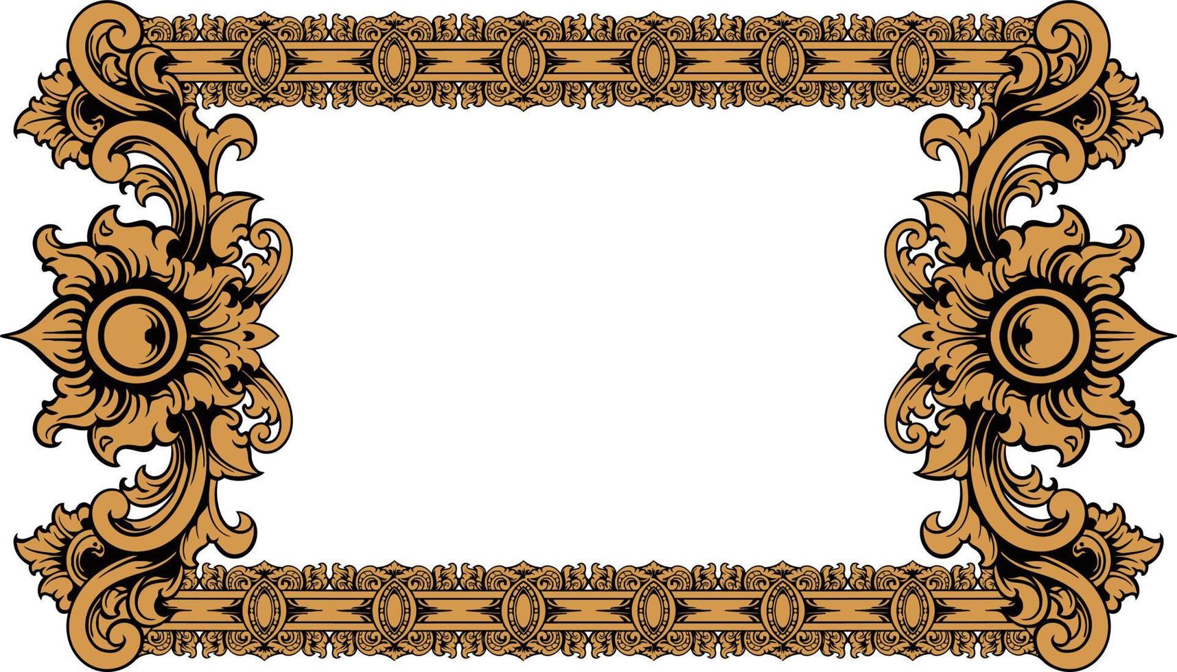 klassisch Stil Rahmen Vektor Design mit schick geschnitzt Ornament