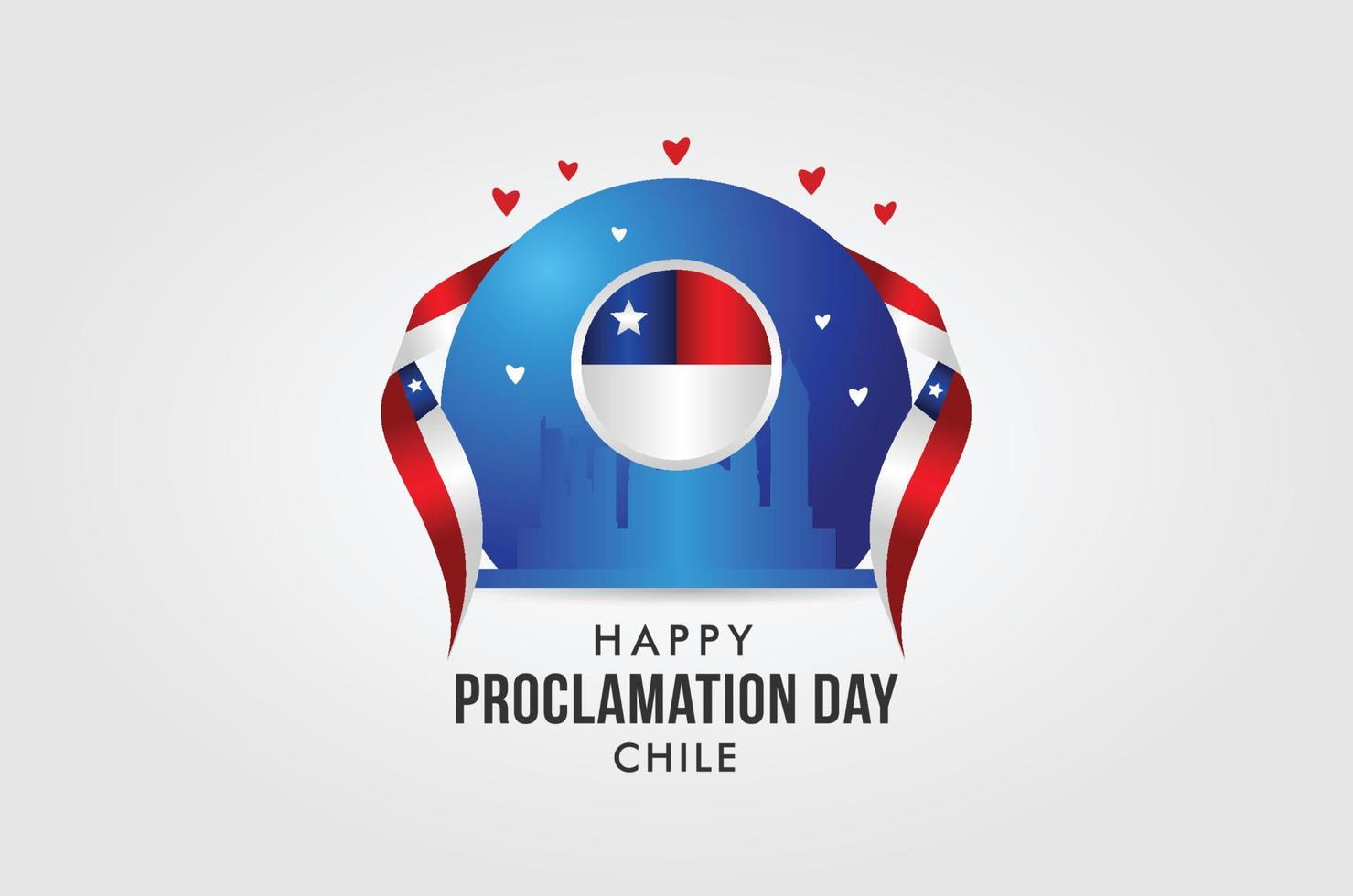 Chile Proklamation Tag Design vektor