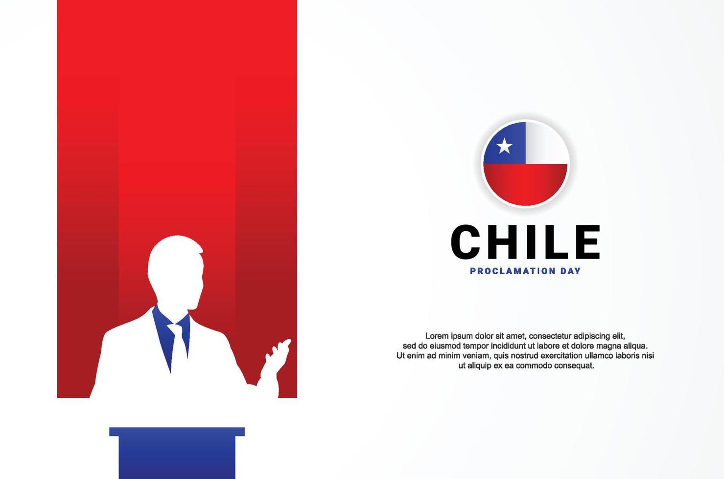 chile tillkännagivande dag design vektor