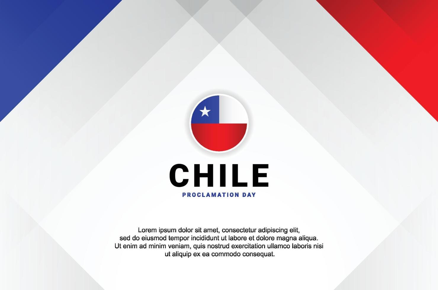 Chile Proklamation Tag Design vektor