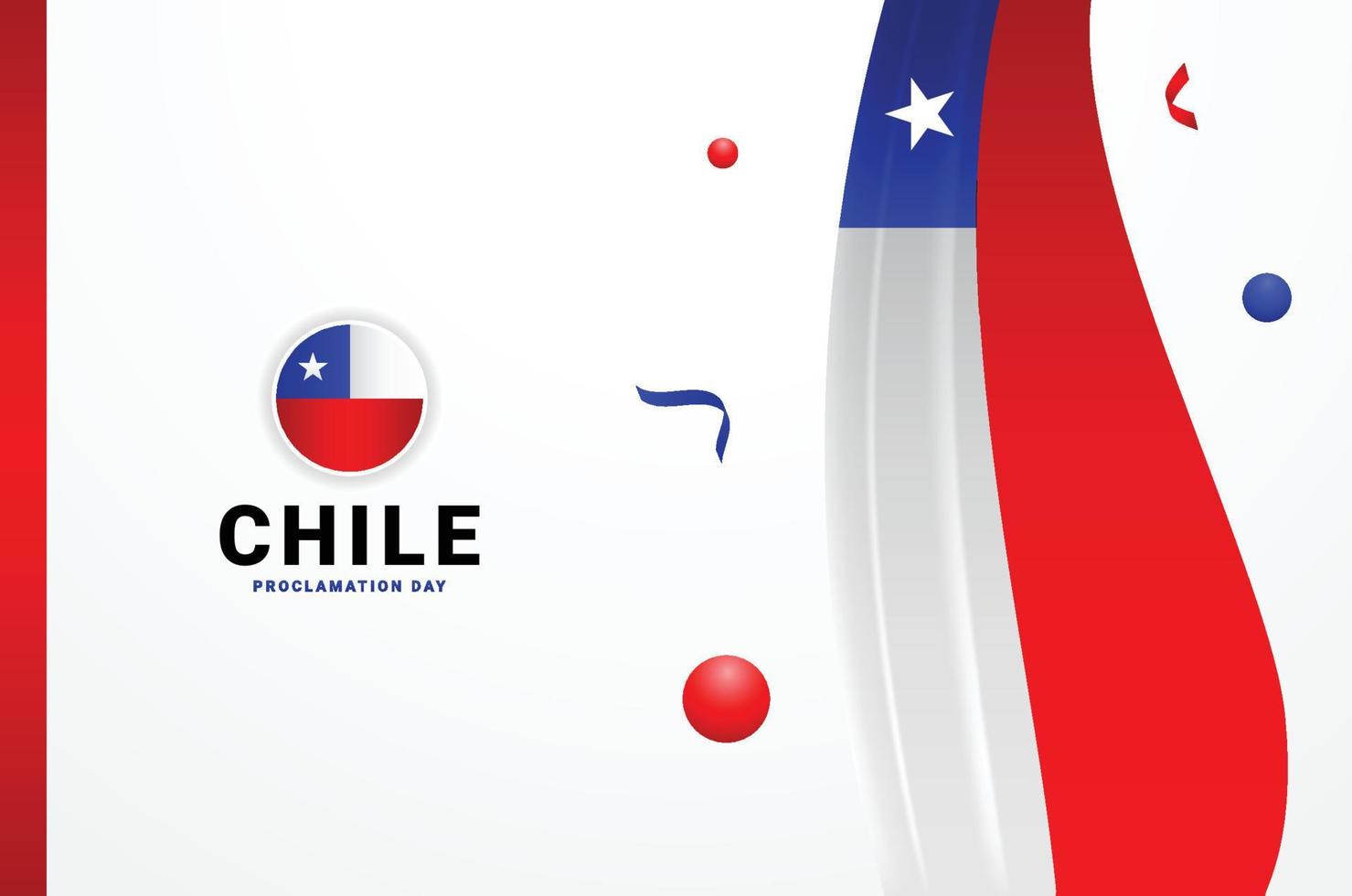 Chile Proklamation Tag Design vektor