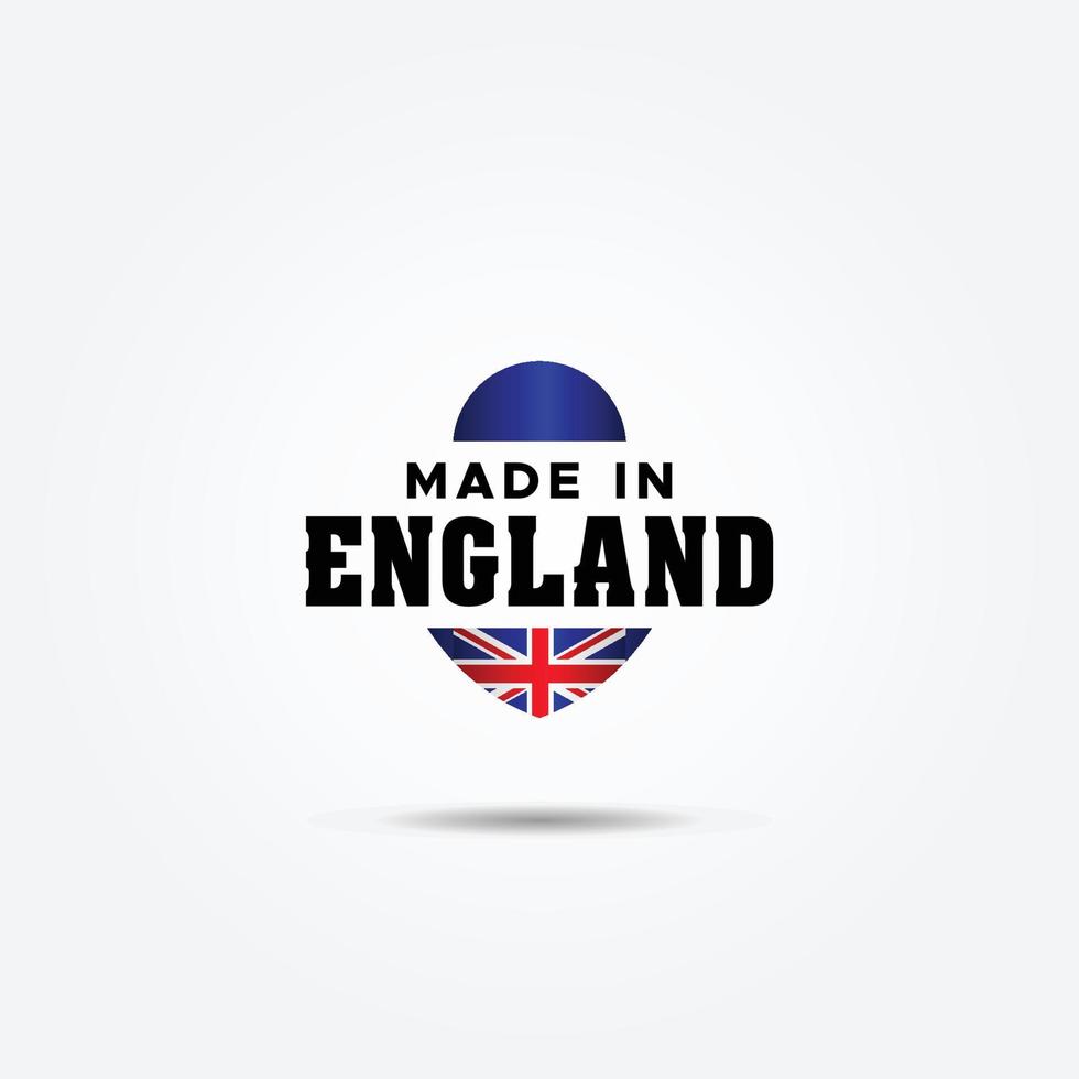 tillverkad i England elegant märka produkt design vektor