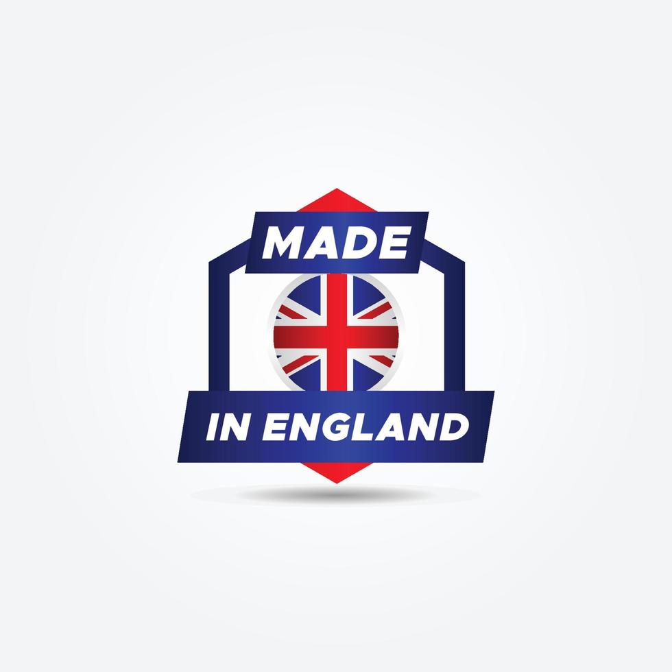 gemacht im England elegant Etikette Produkt Design vektor