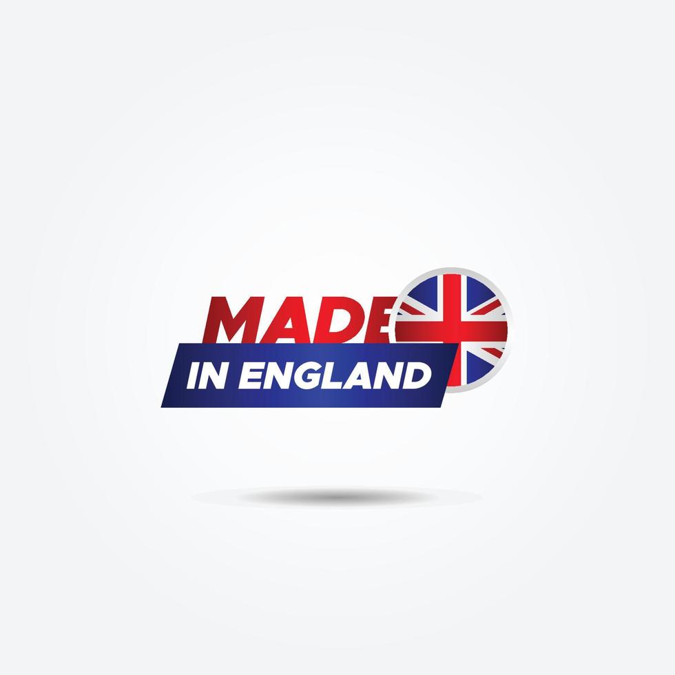 gemacht im England elegant Etikette Produkt Design vektor