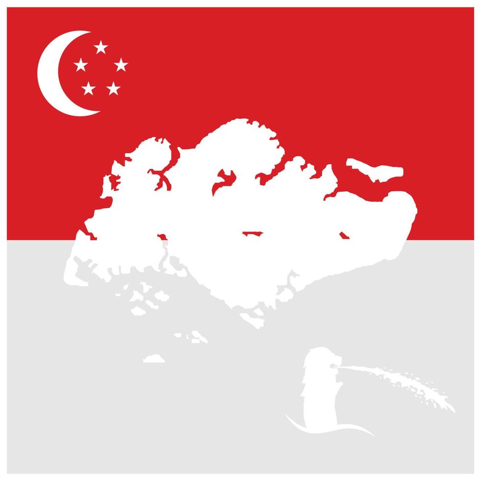 Singapur Karte Symbol vektor