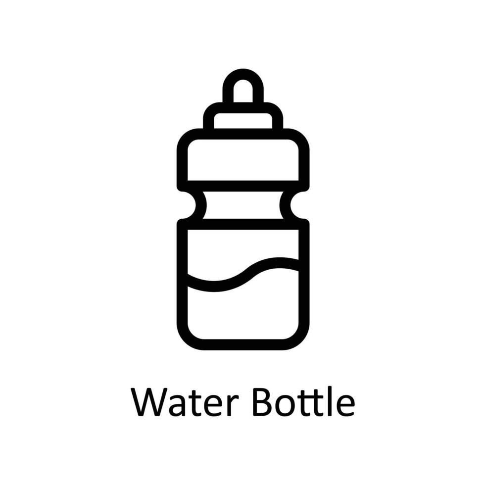 Wasser Flasche Vektor Gliederung Symbole. einfach Lager Illustration Lager