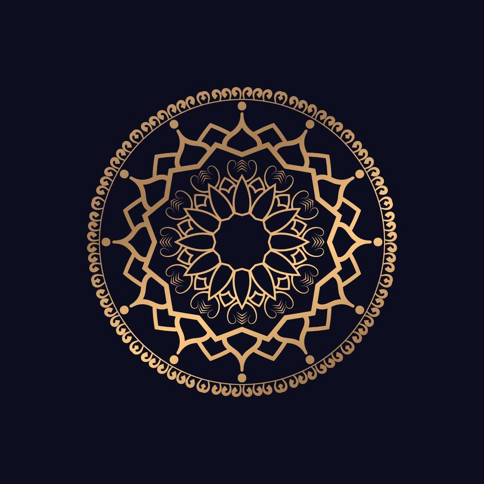guld mandala dekorativ element bakgrund design vektor