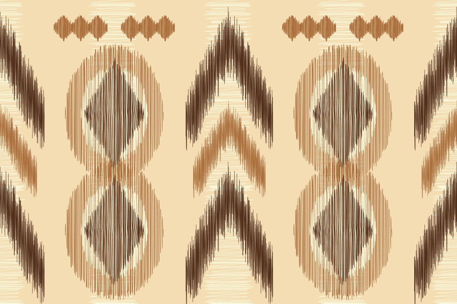 etnisk ikat tyg mönster geometrisk stil.afrikansk ikat broderi etnisk orientalisk mönster brun grädde bakgrund. abstrakt, vektor, illustration.för textur, kläder, inslagning, dekoration, matta. vektor