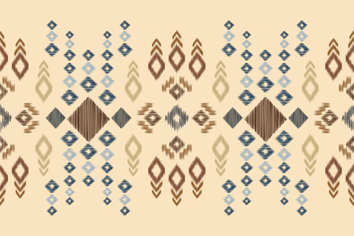 etnisk ikat tyg mönster geometrisk stil.afrikansk ikat broderi etnisk orientalisk mönster brun grädde bakgrund. abstrakt, vektor, illustration.för textur, kläder, inslagning, dekoration, matta. vektor