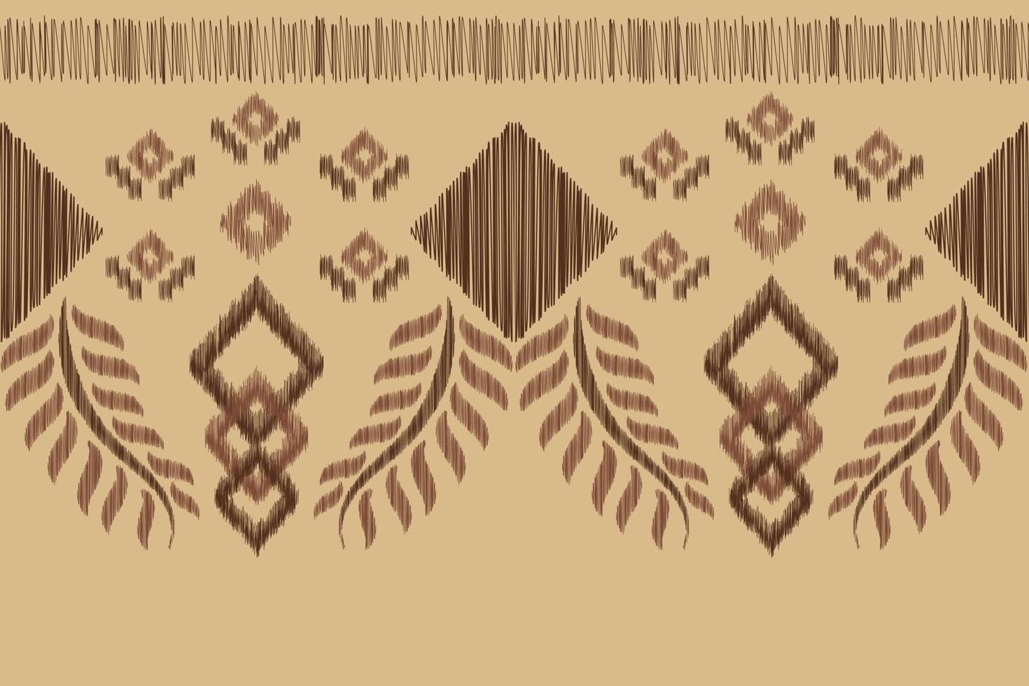 etnisk ikat tyg mönster geometrisk stil.afrikansk ikat broderi etnisk orientalisk mönster brun grädde bakgrund. abstrakt, vektor, illustration.för textur, kläder, inslagning, dekoration, matta. vektor