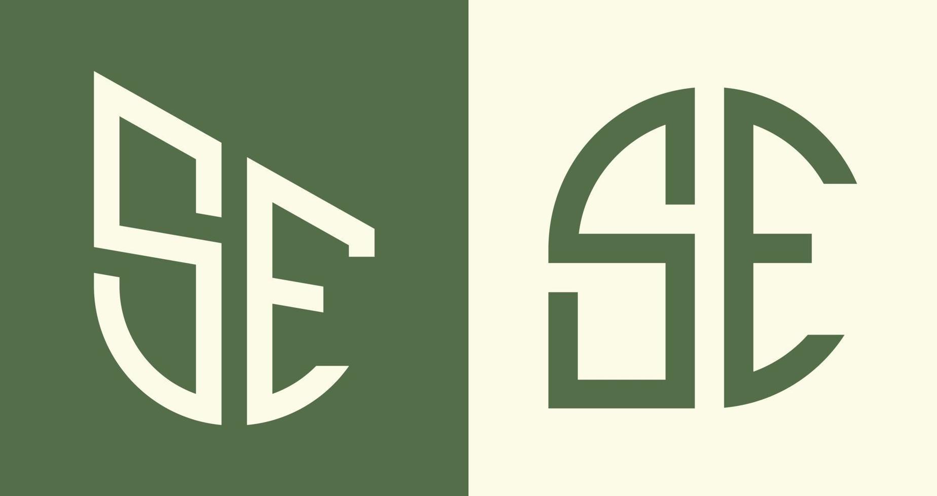 kreative einfache anfangsbuchstaben se-logo-designs bündeln. vektor