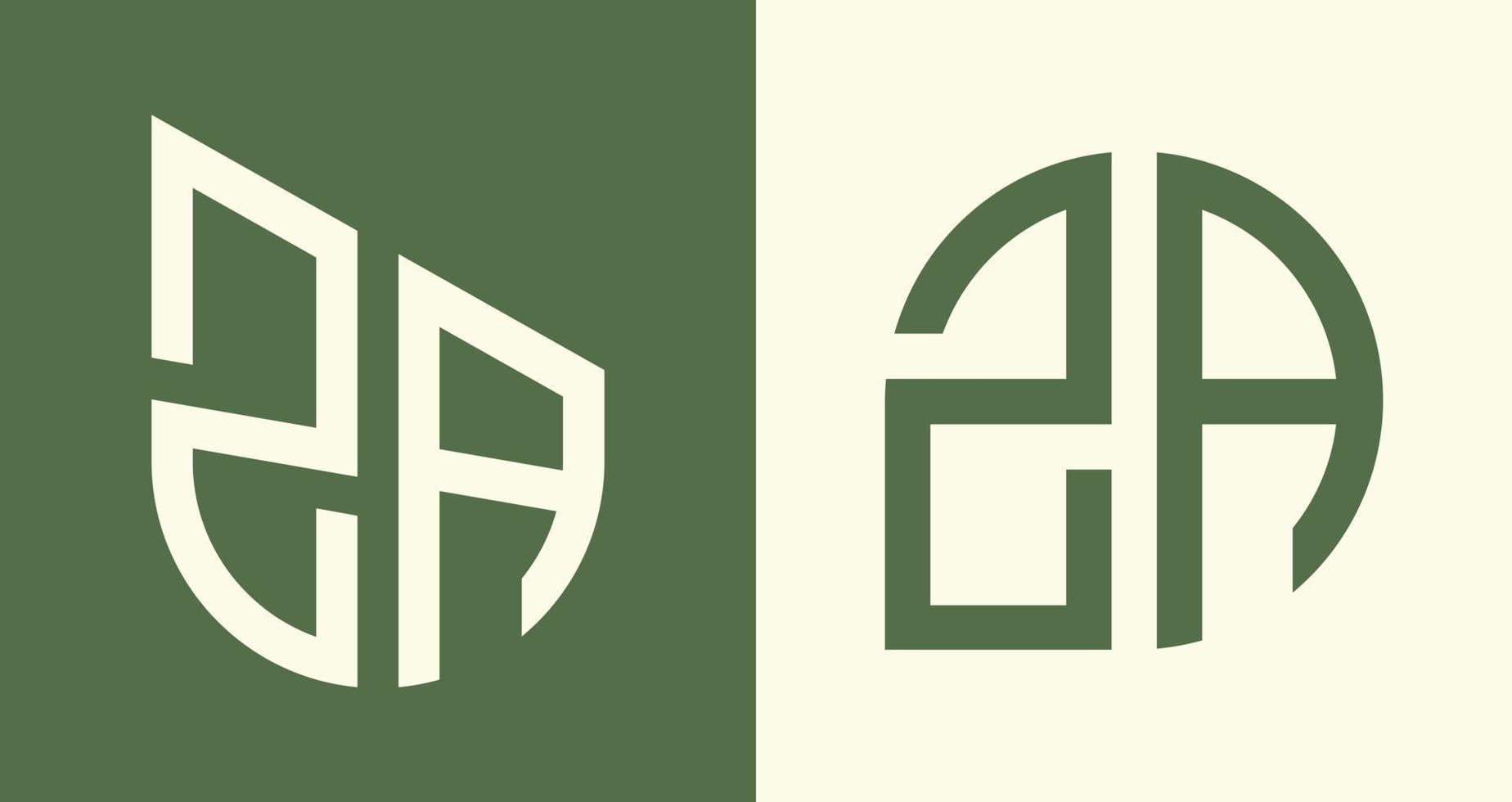 kreativ einfach Initiale Briefe za Logo Designs bündeln. vektor