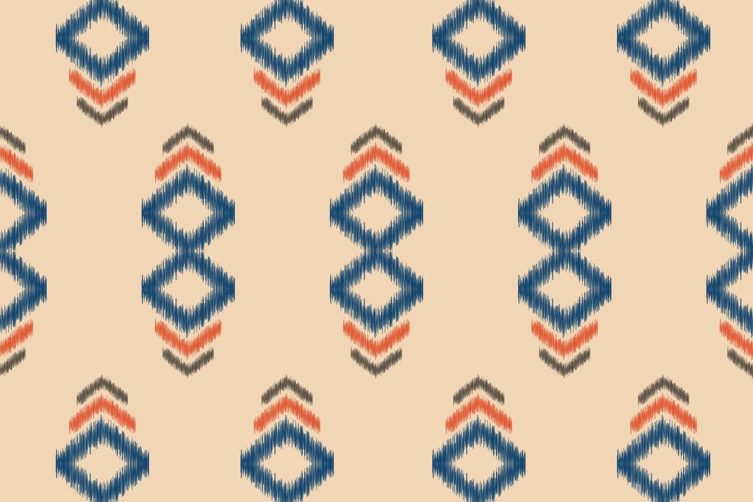 etnisk ikat tyg mönster geometrisk stil.afrikansk ikat broderi etnisk orientalisk mönster brun grädde bakgrund. abstrakt, vektor, illustration.för textur, kläder, inslagning, dekoration, matta. vektor