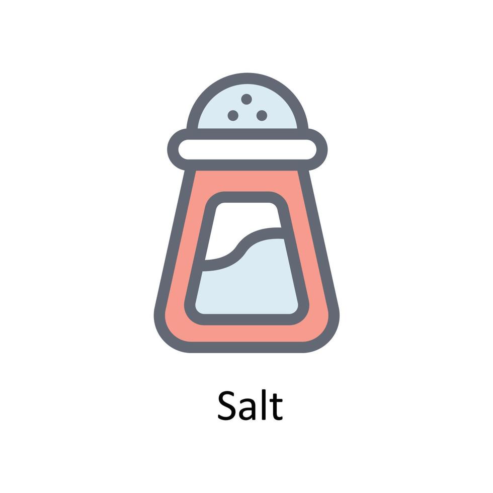Salz- Vektor füllen Gliederung Symbole. einfach Lager Illustration Lager