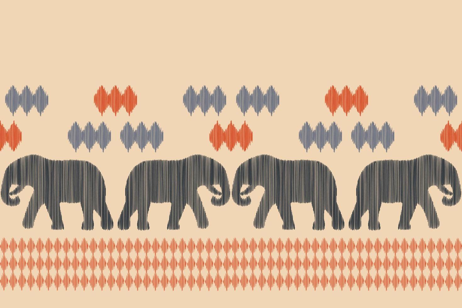 ethnisch Ikat Stoff Muster geometrisch Stil.afrikanisch Ikat Stickerei ethnisch orientalisch Muster braun Sahne Hintergrund. abstrakt,vektor,illustration.für Textur, Kleidung, Verpackung, Dekoration, Teppich. vektor