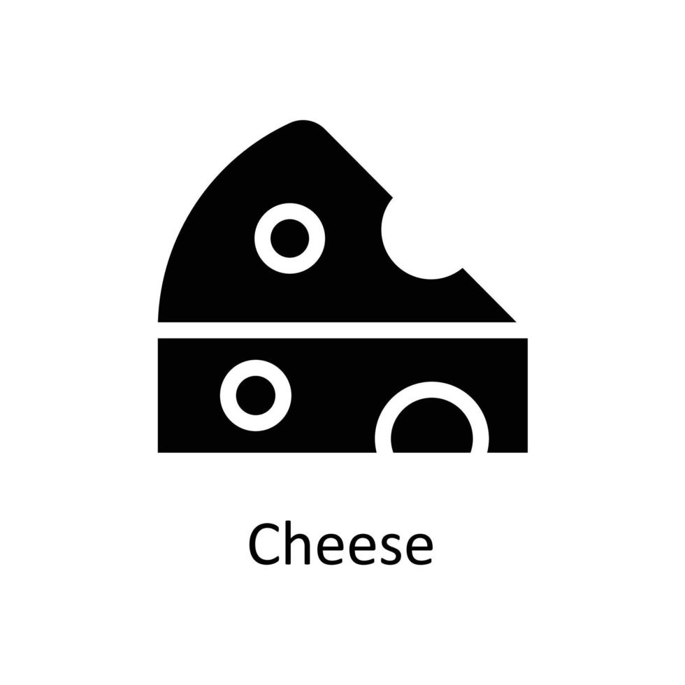 Käse Vektor solide Symbole. einfach Lager Illustration Lager