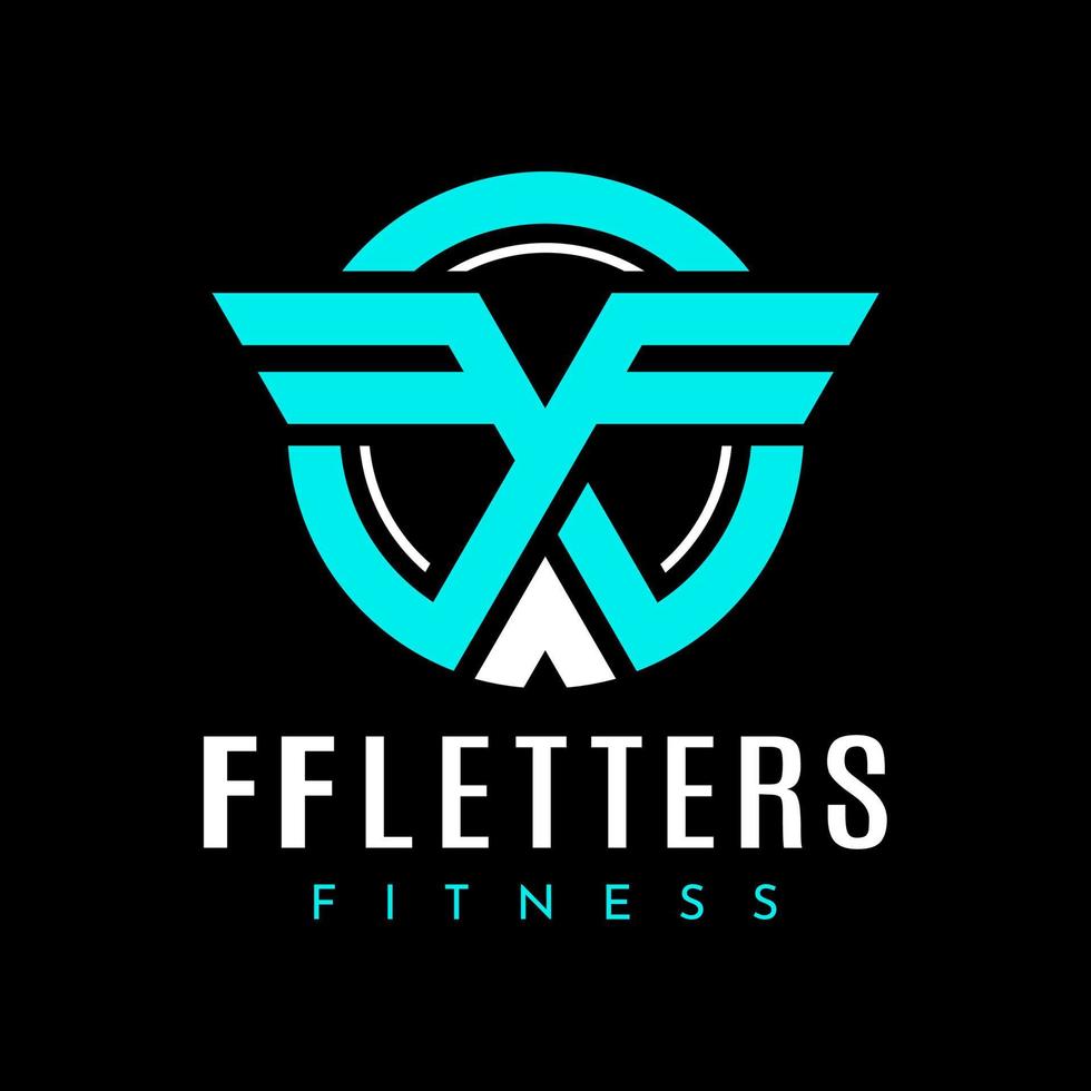 modern Flügel Brief f ff Logo Design Vorlage. minimalistisch Kreis ff Initiale Logo. vektor
