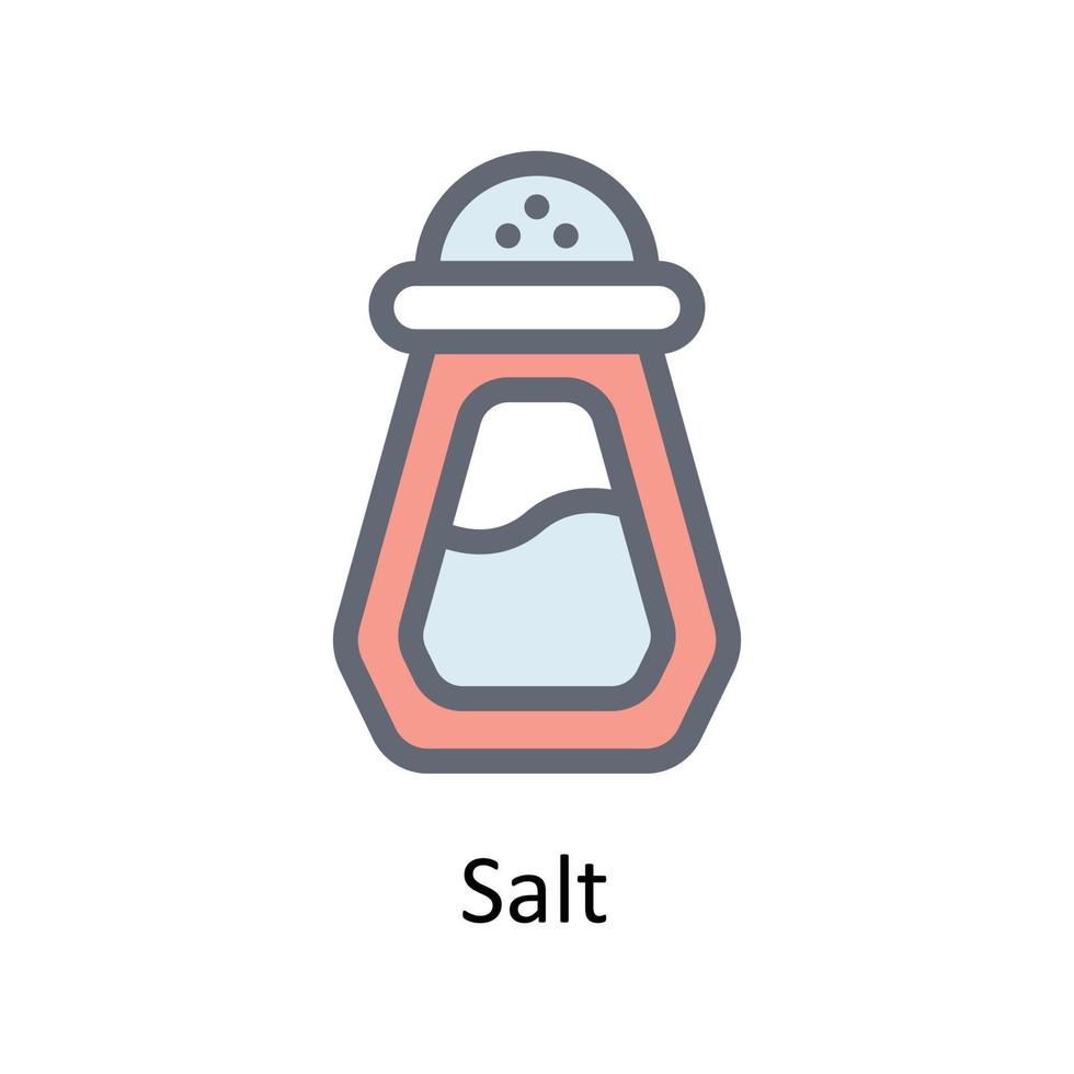 Salz- Vektor füllen Gliederung Symbole. einfach Lager Illustration Lager