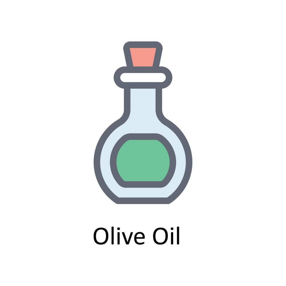 Olive Öl Vektor füllen Gliederung Symbole. einfach Lager Illustration Lager