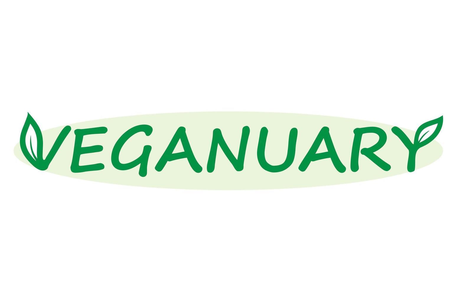 vektor illustration, grön veganär logotyp, ikon med löv