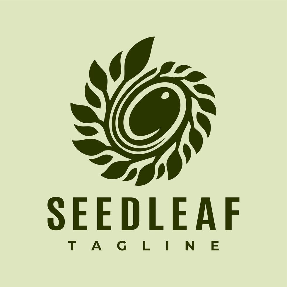 minimalistisch Samen Blatt Pflanzen Logo Design Vorlage. modern Natur Pflanze Logo. vektor