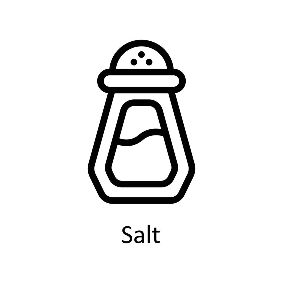 salt vektor översikt ikoner. enkel stock illustration stock