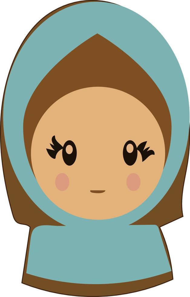 kostenlos Vektor süß Muslim Mädchen
